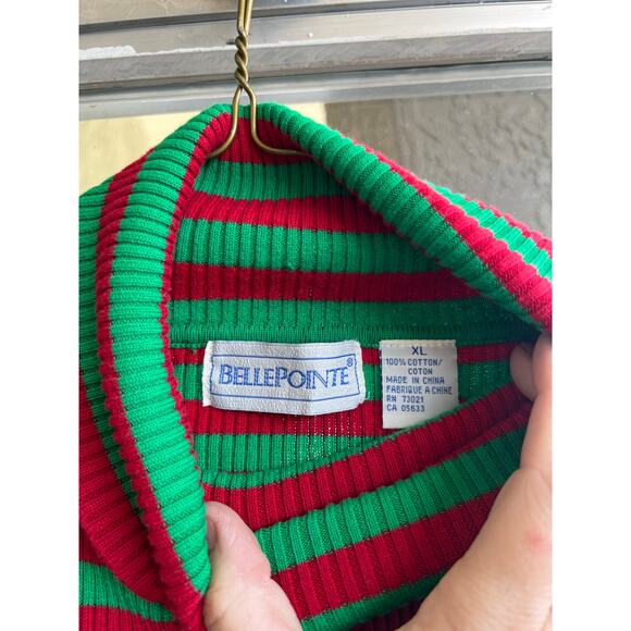 Vintage 90’s Christmas striped thermal size XL - Picture 2 of 3
